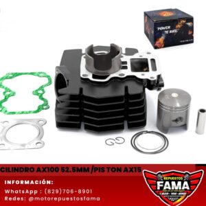 Cilindro AX100 52.5mm Piston AX15