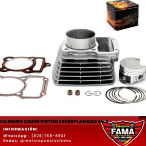 Cilindro CG200 Piston 250 Replanado 65.5