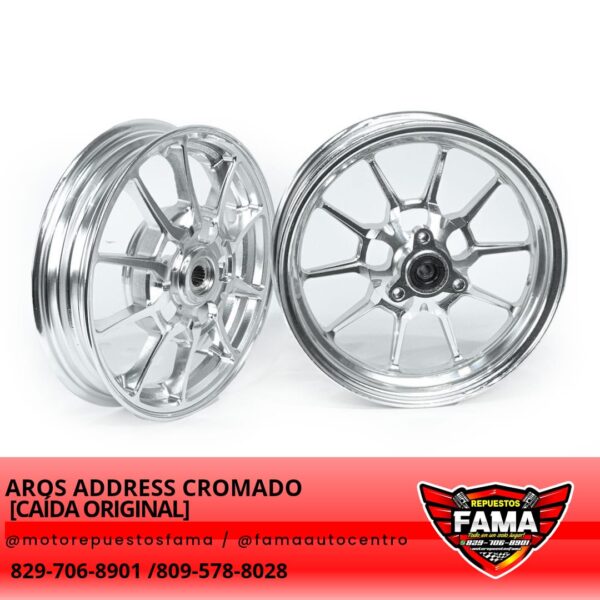 Aros Address cromados (Caída Original)