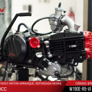 Maquina 190cc Motor de Arranque, Reforzada Negra